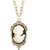 TAMHOPE Collana con Cammeo da Donna,Collana con Medaglia Smaltata, Collana con Cammeo da Donna con Corona Gioielli con Cammeo Donna