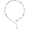 MILOR Bracciale tennis donna regolabile in Argento 925 placcato platino con zirconi multicolore - Gioielli donna made in Italy - Regalo per Festa della mamma, compleanno, anniversario