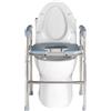 BAKENLON Barra Bagno Disabili, Rialzo WC per Anziani con Braccioli, Maniglioni Bagno per Anziani,Maniglione Bagno Disabili, Supporto WC per Anziani, Ausilio per WC con Regolazione In Altezza (bis 75 kg)