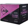 DUNLOP Club Training - Palline da ping pong per principianti, 144 pezzi, colore: Bianco