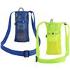 MiOYOOW 2 sacchetti portabottiglie d'acqua leggeri, borsa per il trasporto bottiglie d'acqua con tracolla regolabile per escursionismo, passeggiate, campeggio, sport, Verde fluorescente + blu, Classico
