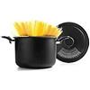 IBILI, Pentola da pasta con coperchio scolapasta 22 cm, alluminio, antiaderente, adatto a piani di cottura a induzione.