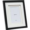 Deknudt Frames - Cornice portafoto con doppio passepartout - nero - per foto di 13 x 13 cm - in legno MDF - da appendere o appoggiare - S65KK2 P1 13 x 13 cm