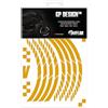 VFLUO GP Design, Kit Strisce adesive Retro Riflettente per Cerchi motorino (1 Ruota), 3M Technology, Strisce Larghezza XL: 10 mm, Oro