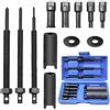 Runyu Set di 12 estrattori per moto, attrezzi interni, 9 - 23 mm, 5 misure, estrattori cuscinetti a sfera, estrattore interno per moto, biciclette, cuscinetti a sfera
