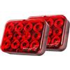 Yuanjoy 2 Pezzi Fanale Di Retronebbia, Rosso Impermeabile Fari Da Nebbia Rettangolari, 12V LED Fanale Posteriore, Per Camper, RV, Camion, Rimorchio, Auto Estrema Potenza Di Penetrazione Retronebbia