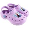 eplusm Disney Frozen Frozen - Pantofole da bambina Elsa Anna Zoccoli da spiaggia, piscina, da giardino, taglia 22-33, Zoccoli viola, 32/33 EU