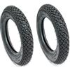 GSC RICAMBI SRL KIT DUE GOMME COPERTONE COPERTONI PNEUMATICO PNEUMATICI BATTISTRADA 100-90 -10 APE 50 - VESPA PX - VESPONE DISEGNO MICHELIN.