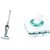 BLACK+DECKER FSMH1321JSM-QS Lavapavimenti a Vapore Steam-Mop 13 in 1, Sistema di Pulizia Guanto Steamitt, con Generatore di Vapore Portatile, Bianco/Acqua + FSMHDA-XJ Mini Testa Pulente Triangolare Multifunzione