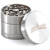 Sunmondo Grinder - Grinder in acciaio INOX, 4 pezzi, 45 x 45 mm, con raschietto per polline