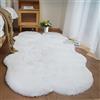Ghouse Faux Tappetto di Pelle di Pecora Tappeto a Pelo Corto Lavabile Fluffy Uni Effetto Pelliccia Antiscivolo Facile da Pulire, Dimensione: Pelliccia Sintetica 120 x 180 cm, Colore: Bianco