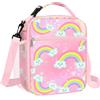 Clastyle Borsa Termica Porta Pranzo Bambini Scuola Arcobaleno Borsa Frigo Piccola Ragazza Portatile, Nuvola Arcobaleno