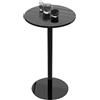 Junvstor Tavolino alto 40-70 cm, tavolo da bar rotondo tavolo da pub bistrot tavolino con struttura in metallo, tavolo da cucina nero per tavolini da bar (Size : 48x48x72cm)