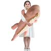 Aiuidun Dinosauro Peluche Giocattolo Morbido Big Dino Stuffed Animali Cuscino, Carino Lungo Dinosauro Peluche Abbraccio Cuscino Lumbar Back Cuscino Regali per Bambini (100cm, Pink - Happy)