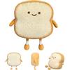 Auptiz Cuscino per Pane Tostato - Peluche Morbido e Divertente a Forma di Pane, Giocattolo per Bambole 3D (19 x 18 x 3 cm)