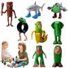 TOGETDREAM 8 Pezzi Italian Brainrot Gadget Toy, Tung Tung Tung Sahur Figura, Stampa 3D Italiana Brainrot Tralalero Tralala, Tralalero Tralala Action Toy Figure, Scimpanzini Bananini Figureper Bambini e Adulti