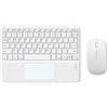 Yominerr Tastiera Bluetooth Touchpad con Mouse per PC Tablet Gaming Tastiera Wireless Bianca