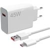 Vumerzy 45W Caricabatterie Rapido con Cavo USB Type-C 1M Compatibile con Xiaomi Redmi Note 14 Pro 5G /14/13 /12S /11/10 / POCO X7 / X5 / X3 / M6 / Mi 10T Lite / 11 Lite/Mi 11i /Redmi 14C 13C Caricatore