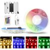 Lam(MS)pen Striscia LED RGB da 5 m, 24 V, impermeabile, IP65, striscia LED RGB + bianco caldo, 3000 K, dimmerabile, con controller e alimentatore, 60 LED/m, cambia colore per interni ed esterni, compatibile con