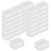 WYAN 32 Pezzi Piccolo in Plastica Trasparente, Quadrato chiaro contenitori di plastica con coperchi, l'organizzatore Box, Mini Scatola Porta Oggetti per perline, tappi per le orecchie(45 * 34 * 20mm)