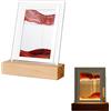 zalati Luce notturna di sabbia in movimento 3D sabbia mare luce LED paesaggio di arte pittura per la casa e l'ufficio decorazioni - rosso