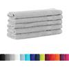 BaSaTex Set di 5 asciugamani in spugna per ospiti, 30 x 50 cm, in 100% cotone, realizzati in verde, colore: argento