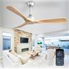 Depuley Grande ventilatore da soffitto senza luce per esterni: ventilatore da 132 cm con telecomando e app per terrazze, giardino, silenzioso, timer DC reversibile, per camera da letto, soggiorno,