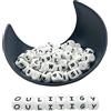 Oulitigy Alfabeto Del Silicone 78pc Fai Da Te Cubo Perline Gioielli Perline In Silicone Sfuso Per Fare Collana Braccialetto