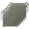 Il Tuo Artigiano Design Set 6 Cuscini per Sedie da Cucina Made in Italy - Cuscini Copri Sedie 40x40 cm spessore 4 cm - Copri Sedie Sala da Pranzo (Grigio)