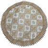 HOME ZEN HOUSEHOLD LINEN TOVAGLIA COPRITAVOLO CENTROTAVOLA RUNNER PIZZO MACRAME' LUSSO (ROTONDO DIAMETRO 90CM, DISEGNO LOGGIA COLORE BEIGE)
