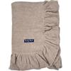Seamar Telo Mare Miss Frilly Spugna Velour 100% Cotone Asciugamano da Spiaggia Tinta Unita Misura 100x180 cm (Tortora)