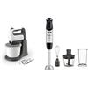 Moulinex HM4641 Prepmix, sbattitore elettrico, motore potente da 500 W & DD6558 Quickchef 3in1 Mixer ad Immersione, Tecnologia Powelix, 3 Accessori, 1000 W, Inossidabile, 10 velocità, Acciaio/Nero