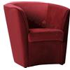 LIBEROSHOPPING Poltrona in velluto Bordeaux per camera da letto ufficio - LIBEROSHOPPING