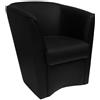 LIBEROSHOPPING Poltrona per casa ufficio Valentina in ecopelle Nero
