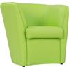 LIBEROSHOPPING Poltrona poltroncina VALENTINA in ecopelle in tinta unita VERDE CHIARO