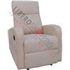 LIBEROSHOPPING Poltrona relax manuale reclinabile FORTUNA con tessuto in microfibra BEIGE