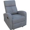 LIBEROSHOPPING Poltrona relax manuale reclinabile FORTUNA con tessuto in microfibra GRIGIO