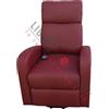 LIBEROSHOPPING Poltrona relax manuale reclinabile FORTUNA in ecopelle BORDEAUX
