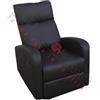 LIBEROSHOPPING Poltrona relax manuale reclinabile FORTUNA in ecopelle TESTA DI MORO