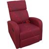 LIBEROSHOPPING Poltrona relax manuale reclinabile FORTUNA in tessuto BORDEAUX