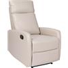 LIBEROSHOPPING Poltrona relax manuale reclinabile in ecopelle BEIGE