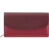 DUDU Portafoglio Donna Grande in Pelle Vera, Schermato RFID, Portafogli con Cerniera Portamonete, Multi Scomparti Burgundy