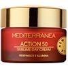 MEDITERRANEA COSMETICS Crema Giorno Viso Anti-Età Idratante, Illuminante e Ristrutturante con Agnocasto, Niacinamide e Filtri Solari Linea Action 50 Sublime Day Cream- 50 ml