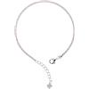 MILOR Bracciale tennis donna regolabile in Argento 925 placcato platino con zirconi bianchi e rosa - Gioielli donna made in Italy - Regalo per Festa della mamma, compleanno, anniversario