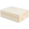 INNSPIRO Cassa in legno di pino massiccio e impiallacciatura rettangolare 16x12x5cm.