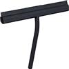 Wenko Spatola per Bagno e Doccia MOD. Agana con Supporto Magnetico in Acciaio Inox siliconato per Pulizia Senza Striature 25x4x22 cm Nero