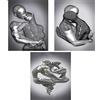 ZMURED Decorazione artistica da parete 3D con statua, arte moderna su tela, grande decorazione da parete per bagno e camera da letto (3 pezzi con bacio abbraccio)