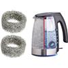 Maximex Raccoglitore di calcare MOD. Hexi Set di 2 Accessori per bollitore anticalcare Acciaio Inossidabile Risparmio energetico 4x2 cm Argento