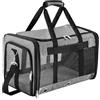 Dycietx Borsa trasportino pieghevole per gatti/cani/animali domestici, trasportino portatile per cuccioli/animali domestici, trasportino da viaggio per gatti/cani con tracolla e tappetino rimovibile,