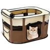 Sutowe Parco per cani pieghevole, recinto per interni esterni, portatile, per cuccioli, gatti, coniglio e piccoli animali, 70 x 55 x 40 cm, gabbia per recinzioni, tenda da esercizio in tessuto Oxford, ideale